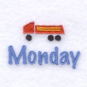 Picture of Boys Monday Fire Truck Machine Embroidery Design