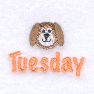 Boys Tuesday Puppy Machine Embroidery Design