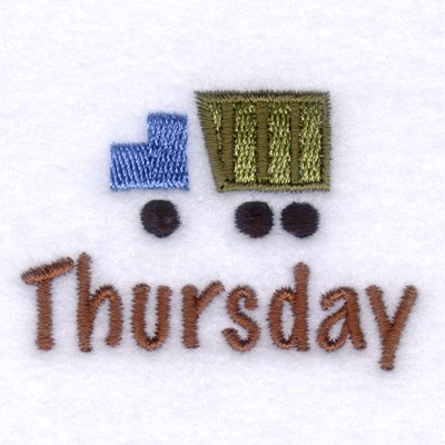 Boys Thursday  Truck Machine Embroidery Design