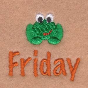 Picture of Boys Friday Frog Machine Embroidery Design