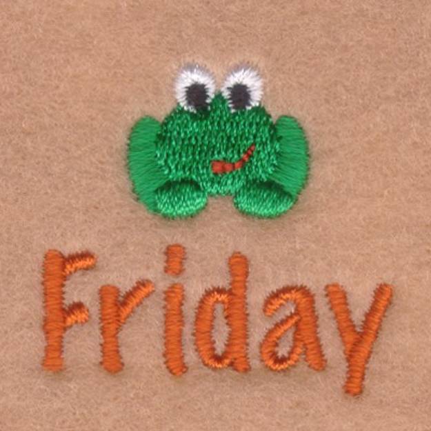 Picture of Boys Friday Frog Machine Embroidery Design