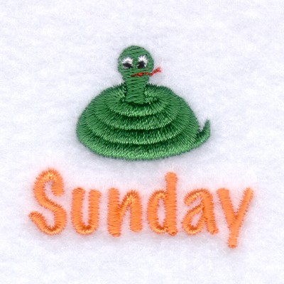 Boys Sunday Snake Machine Embroidery Design