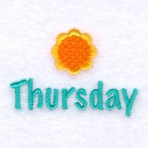 Picture of Girls Thursday Sunflower Machine Embroidery Design