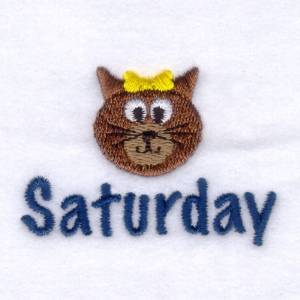 Picture of Girls Saturday Kitten Machine Embroidery Design