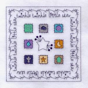 Picture of Twinkle Square Machine Embroidery Design