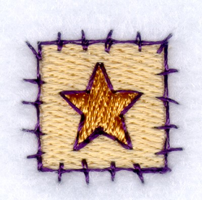 Star Patch Machine Embroidery Design