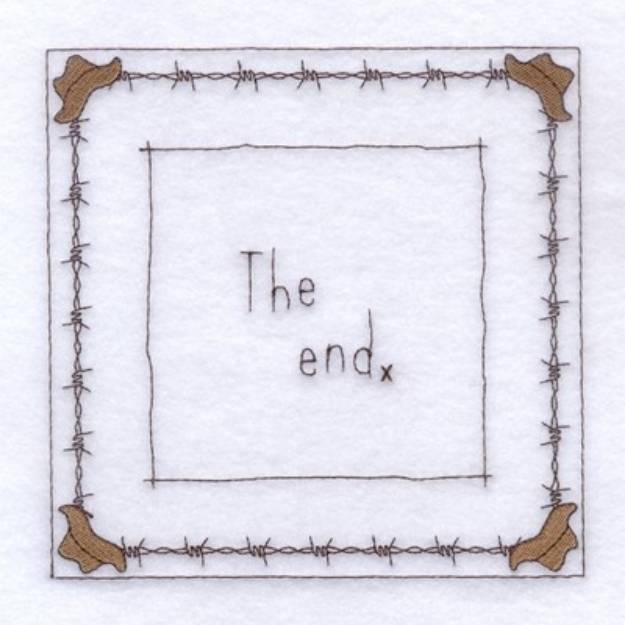 Picture of The End Farm Square Machine Embroidery Design