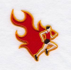 Picture of Flaming Runner Machine Embroidery Design