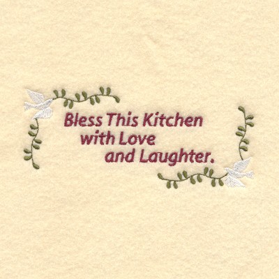 Bless This Kitchen Machine Embroidery Design