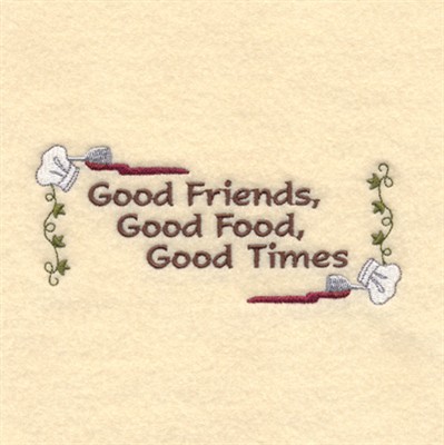Good Friends Machine Embroidery Design