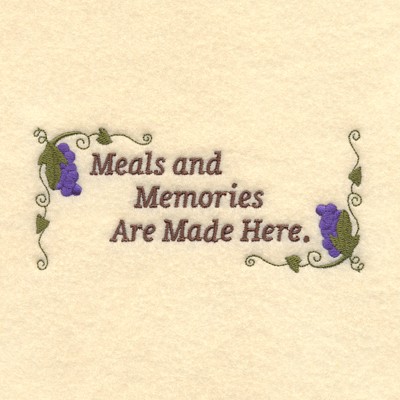 Meals and Memories Machine Embroidery Design