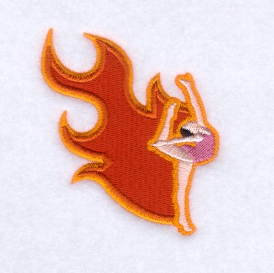 Flaming Gymnast Machine Embroidery Design