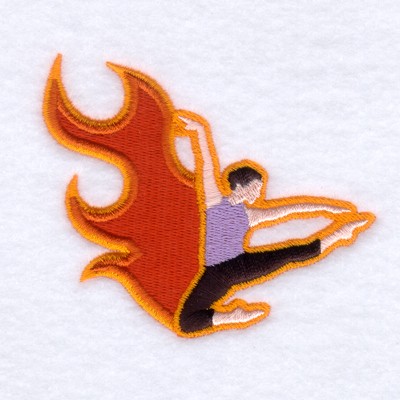 Flaming Dancer Machine Embroidery Design
