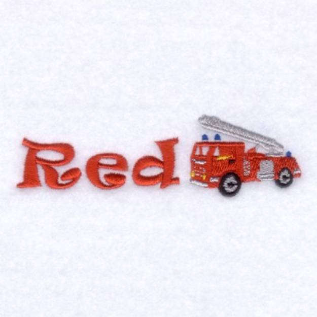 Picture of Fire Truck Red Machine Embroidery Design