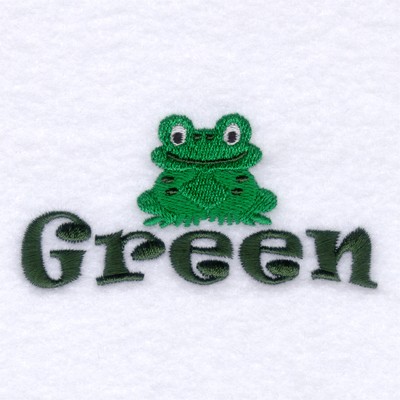 Froggy Green Machine Embroidery Design