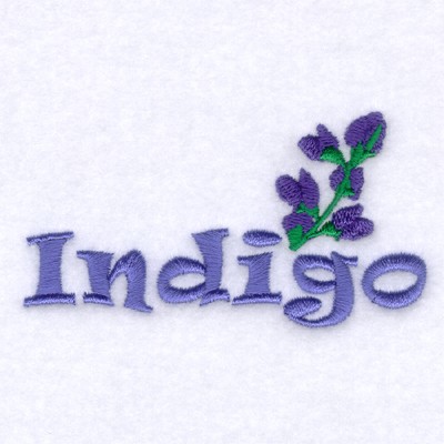 Floral Indigo Machine Embroidery Design