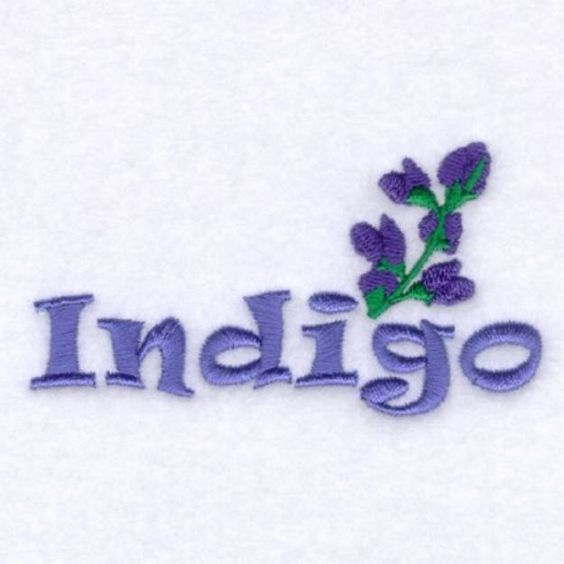 Picture of Floral Indigo Machine Embroidery Design