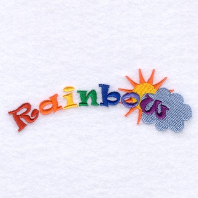 Rainbow Colors Machine Embroidery Design