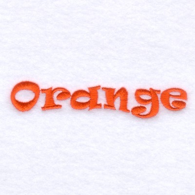 Rainbow Orange Machine Embroidery Design