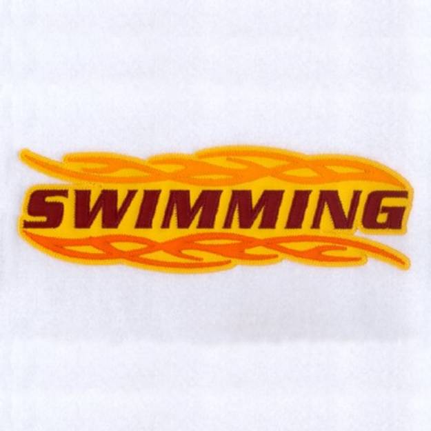Picture of Swimming Applique Machine Embroidery Design