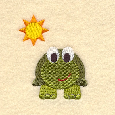 Sunny Day Turtle Machine Embroidery Design