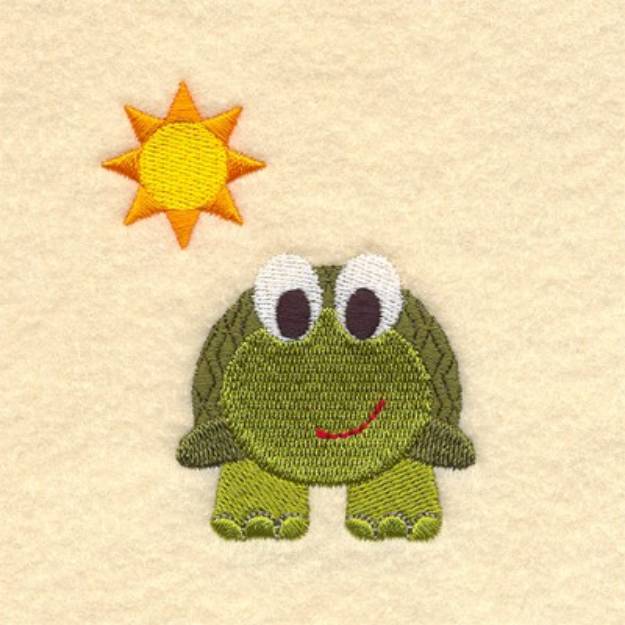 Picture of Sunny Day Turtle Machine Embroidery Design