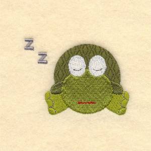 Picture of Snoozing Turtle Machine Embroidery Design