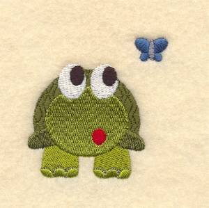 Picture of Turtle and Butterfly Machine Embroidery Design