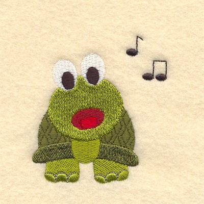 Singing Turtle Machine Embroidery Design
