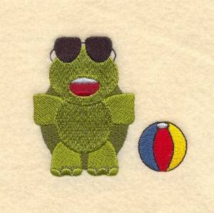 Picture of Summer Fun Turtle Machine Embroidery Design