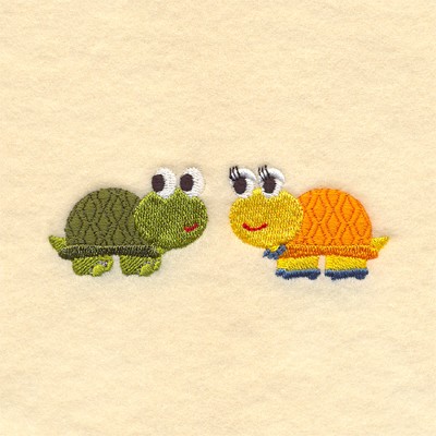 Turtle Love Machine Embroidery Design