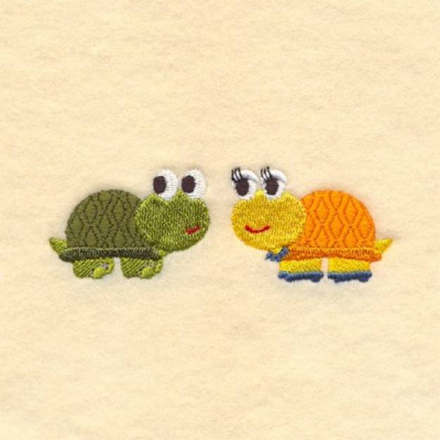 Picture of Turtle Love Machine Embroidery Design