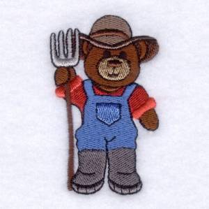 Picture of Farmer Bear Machine Embroidery Design