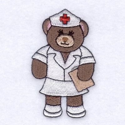 Nurse Bear Machine Embroidery Design