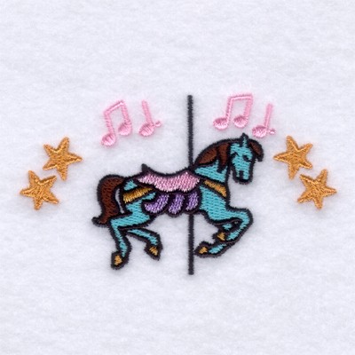 Merry Go Round Horse Machine Embroidery Design
