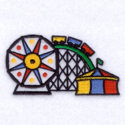 Midway Rides Machine Embroidery Design