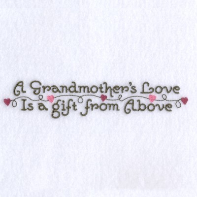 Grandmothers Love Machine Embroidery Design