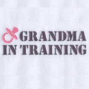 Picture of Grandma In Training Machine Embroidery Design