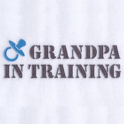 Grandpa In Training Machine Embroidery Design