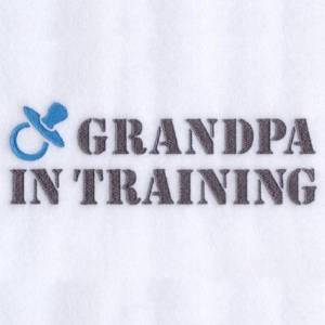 Picture of Grandpa In Training Machine Embroidery Design