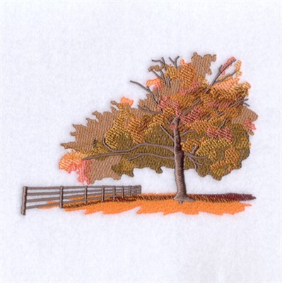 Autumn Scene Machine Embroidery Design