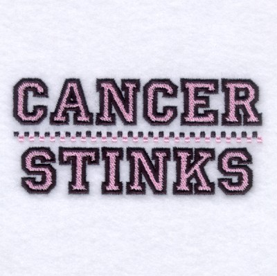 Cancer Stinks Machine Embroidery Design