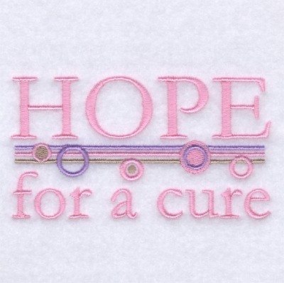 Hope For a Cure Machine Embroidery Design