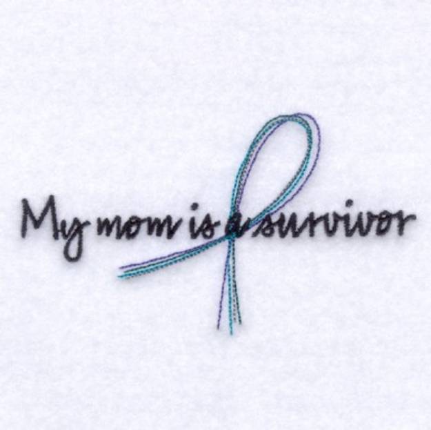Picture of Mom Is a Survivor Machine Embroidery Design