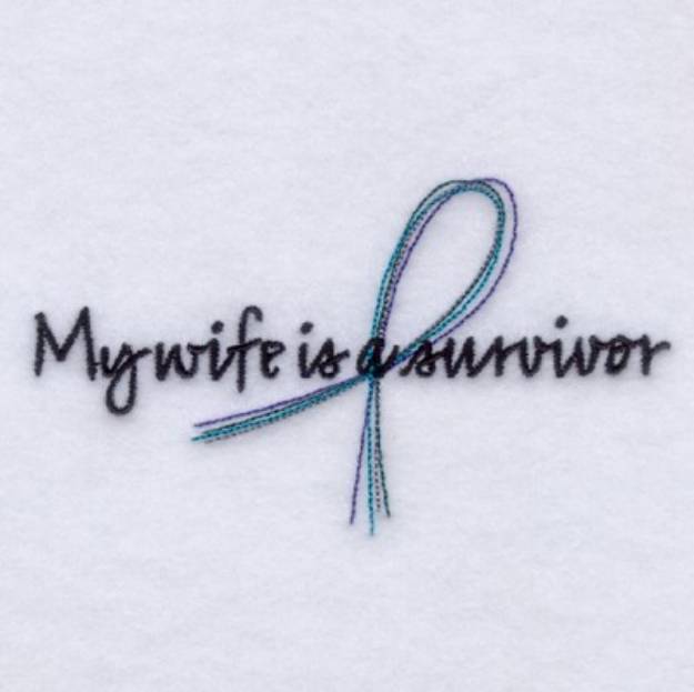 Picture of Wife Is a Survivor Machine Embroidery Design