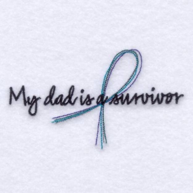 Picture of Dad Is a Survivor Machine Embroidery Design