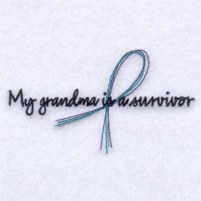 Grandma Is a Survivor Machine Embroidery Design