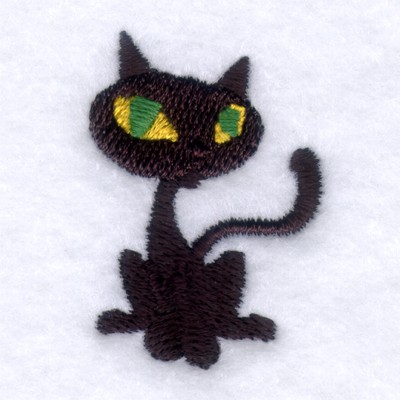 Mini Black Cat Machine Embroidery Design