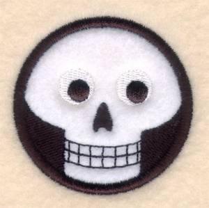 Picture of Skull Circle Applique Machine Embroidery Design