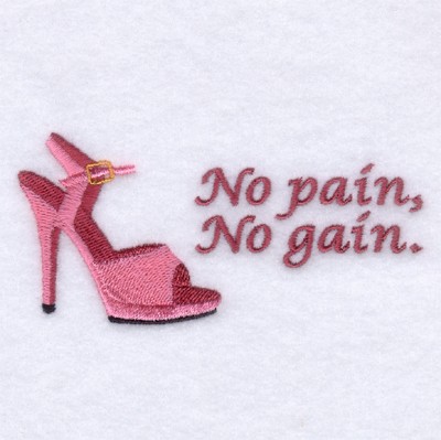 No Pain, No Gain. Machine Embroidery Design